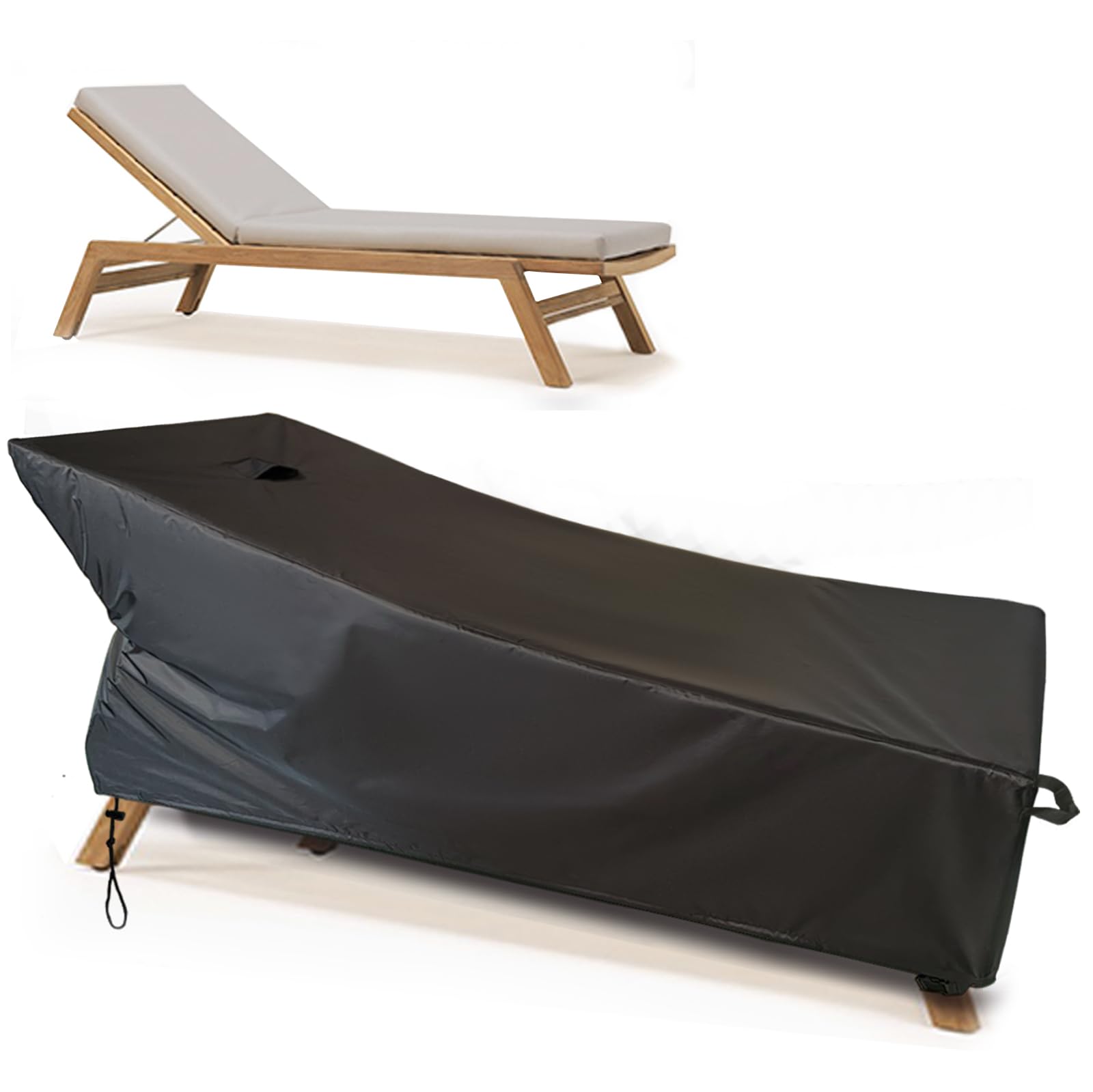 Copertura per chaise longue doppia per patio, 208,3 cm, impermeabile