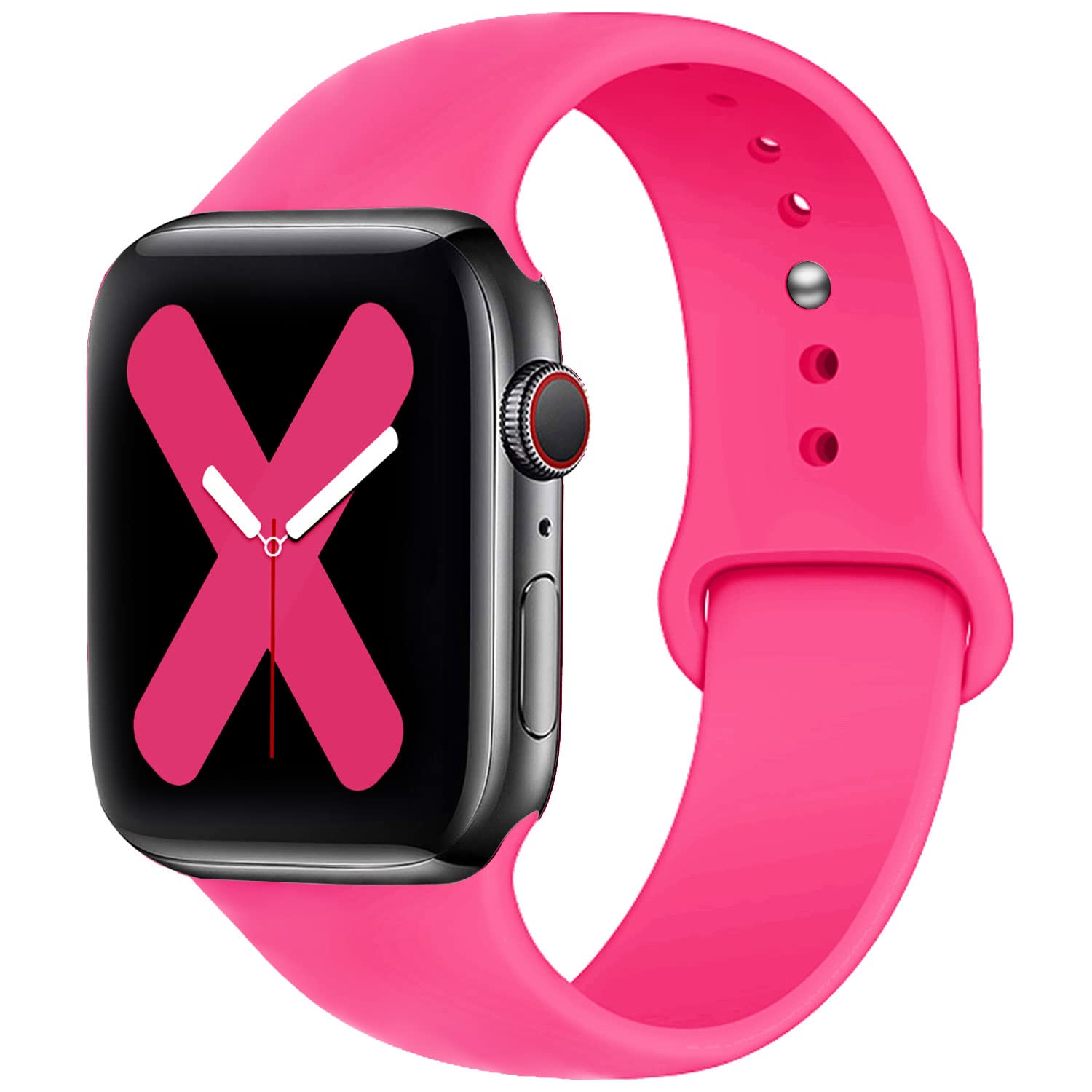 Saucyi Compatible with Apple Watch Band 41mm 40mm 38mm 49mm 45mm 44mm 42mm,Soft Silicone Sport Band Replacement Strap with Classic Clasp for iWatch Series 8 7 6 5 4 3 2 1 SE