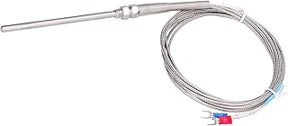 K Type Temp Thermocouple, Temperature Sensor Probe Extension Cable Safe for Control Instrument for Digital Transmitter for Thermometer