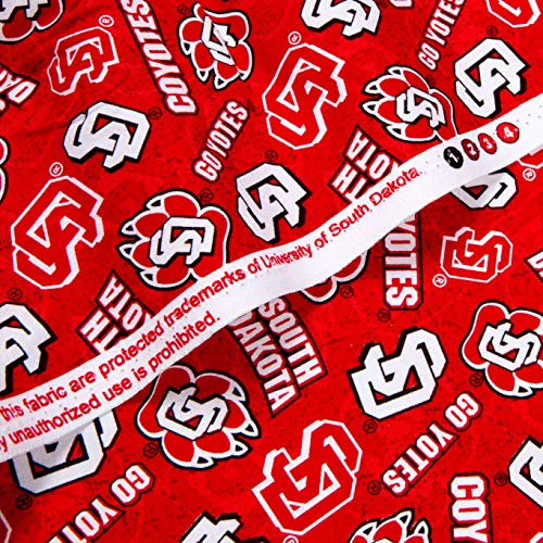 NCAA South Dakota Coyotes Cotton Fabric for Quilting and Home Decor – Premium Tone on Tone Design Sold by the Yard 4 NCAA South Dakota Coyotes Cotton Fabric for Quilting and Home Decor – Premium Tone on Tone Design Sold by the Yard - Image 3