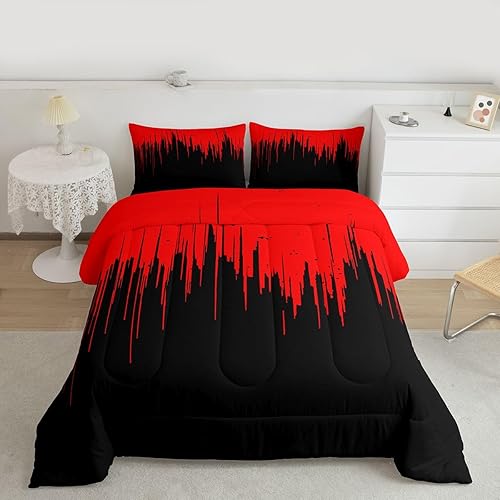 Miniatura 40 de Edredón de Flores Groovy de los años 60, 70 y 80, Flores Rosa, Morado, Amarillo, Juego de Edredón Retro Floral Boho para Niños, Niñas, Juego de