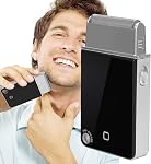Men Electric Face Care Beard Trimmer Ultra Thin Wet/Dry Rechargeable with USB Foil for Skin Grooming Men