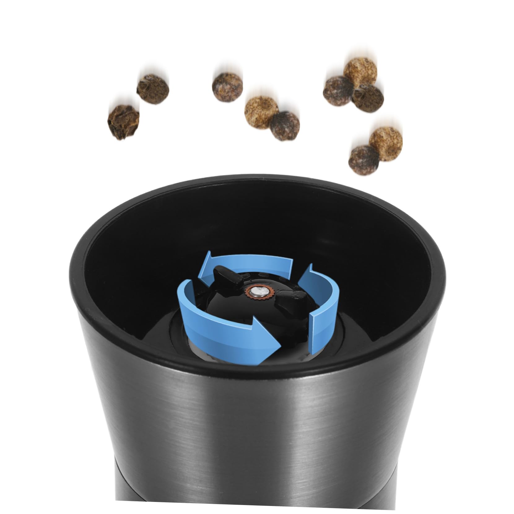 STOBAZA Macina Pepe Manuale Set con Macina Regolabile in Acciaio Inossidabile e Supporto in Vetro per Cucine Domestiche e Barbecue Esterni