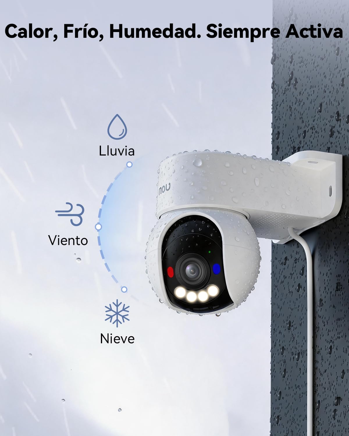 Imou 5MP Cámara Vigilancia WiFi Exterior 360°, PTZ Cámara IP Vigilancia de Seguridad, AI Detección de Humana, Seguimiento Automático, Sirena, Visión Nocturna Color 30M, Audio Bidireccional, Talos