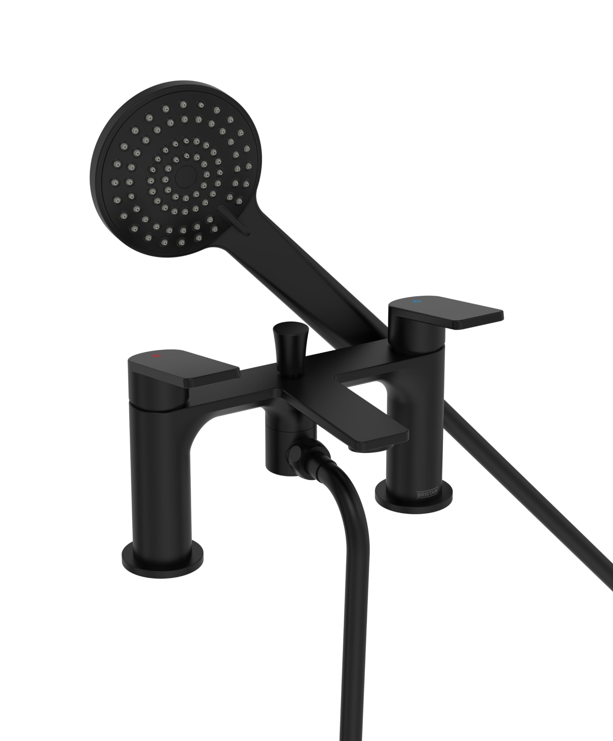 Bristan Frammento Matt Black Bath Shower Mixer Tap With Handset
