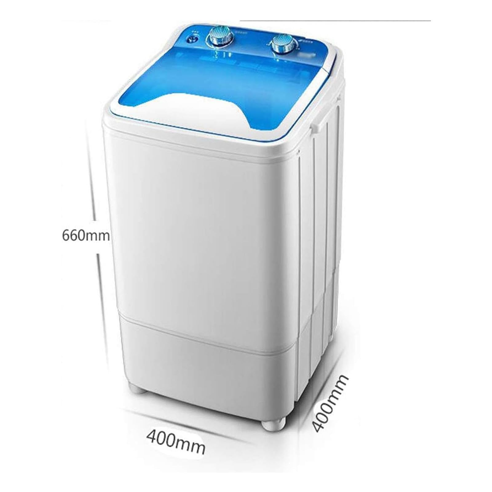 Lavadora Carga Superior Lavadora portátil Hogar Solo Barril Lavadora de Ropa Compacta Pequeña 7KG Capacidad Lavado/Deshidratación Programada con Un Solo Clic Limpieza Profunda (Blue)