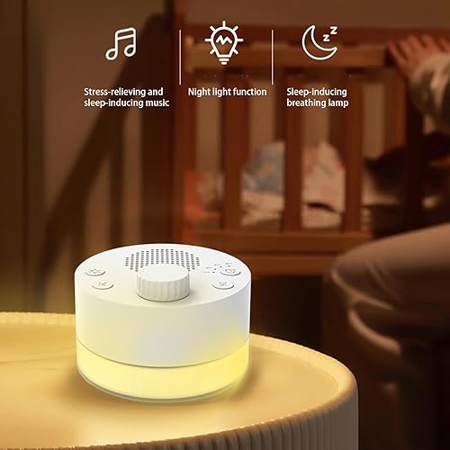 Miniatura 7 de Máquina inteligente de sonido para dormir con 24 pistas, luz cálida, 4 temporizadores de apagado automático, regalo de vacaciones para bebés y