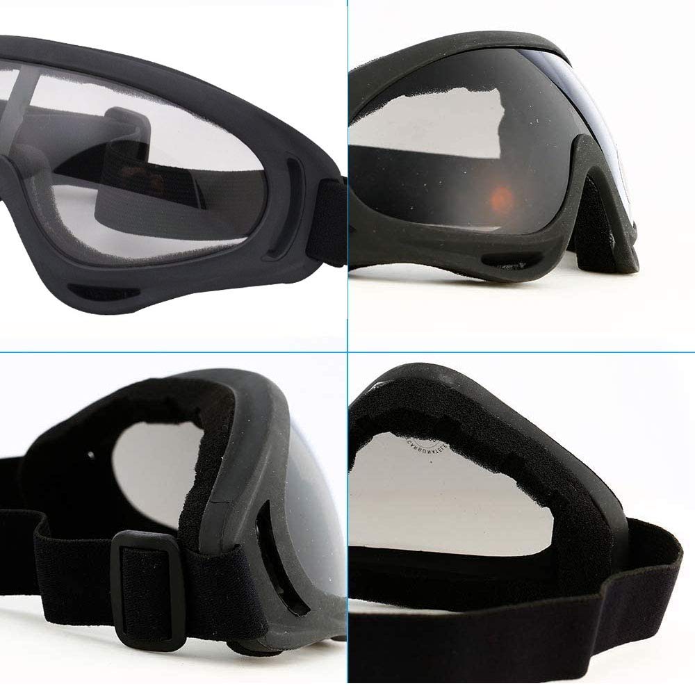 2 Pièces Lunettes de Ski de Plein Air, Lunette de Ski Homme & Femme, Ajustable Brise-vent Protection UV PC ère Lunettes de Neige pour Le Ski pour l'Alpinisme, Le Ski, Le Surf (Coloré, Gris)
