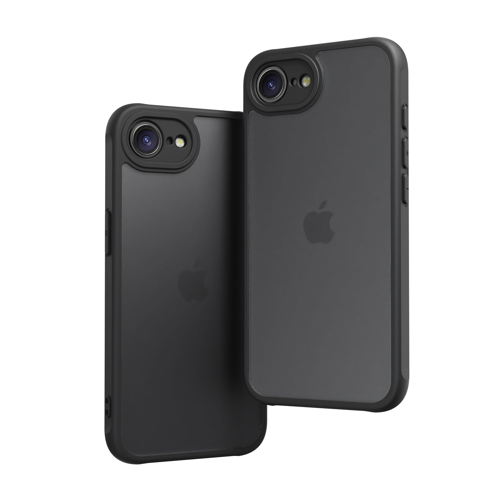 CAKUPAJC iPhone 17e 16e 対応ケース【米軍MIL規格・耐衝撃】スモーククリア マット 黄変防止 指紋防止 レンズ保護 薄型軽量 ワイヤレス充電対応 ブラック いphone 17e 16e カバー