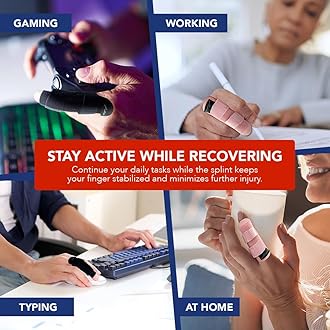 Doctor Developed Finger Splint & Handbook - Trigger Finger, Arthritis, RSI - Fits Ring, Index, Pinky & Middle - 2 sizes (Pink, L/XL, Single)