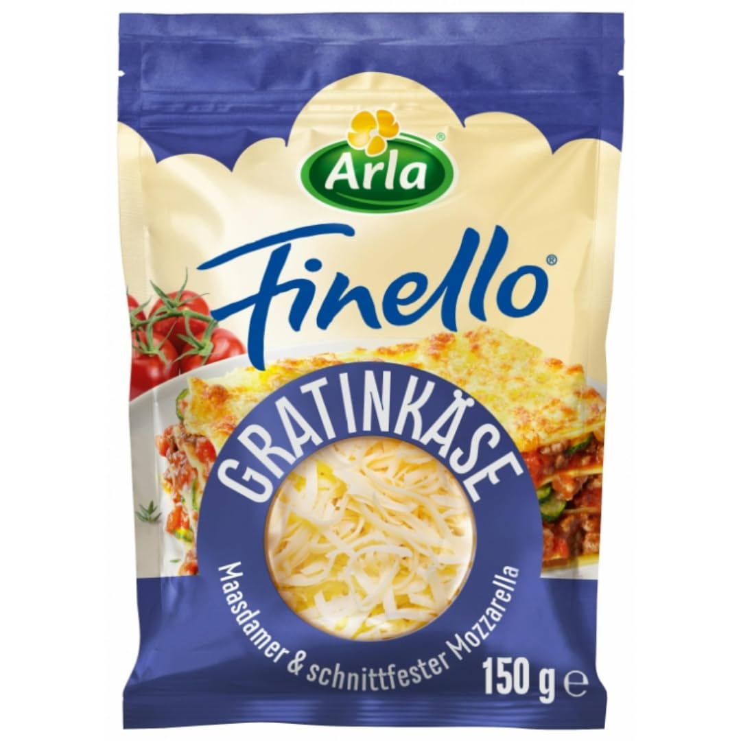 Arla Finello Gratinkäse gerieben käse 150 gramm x 3 STÜCK [Frischegarantie]