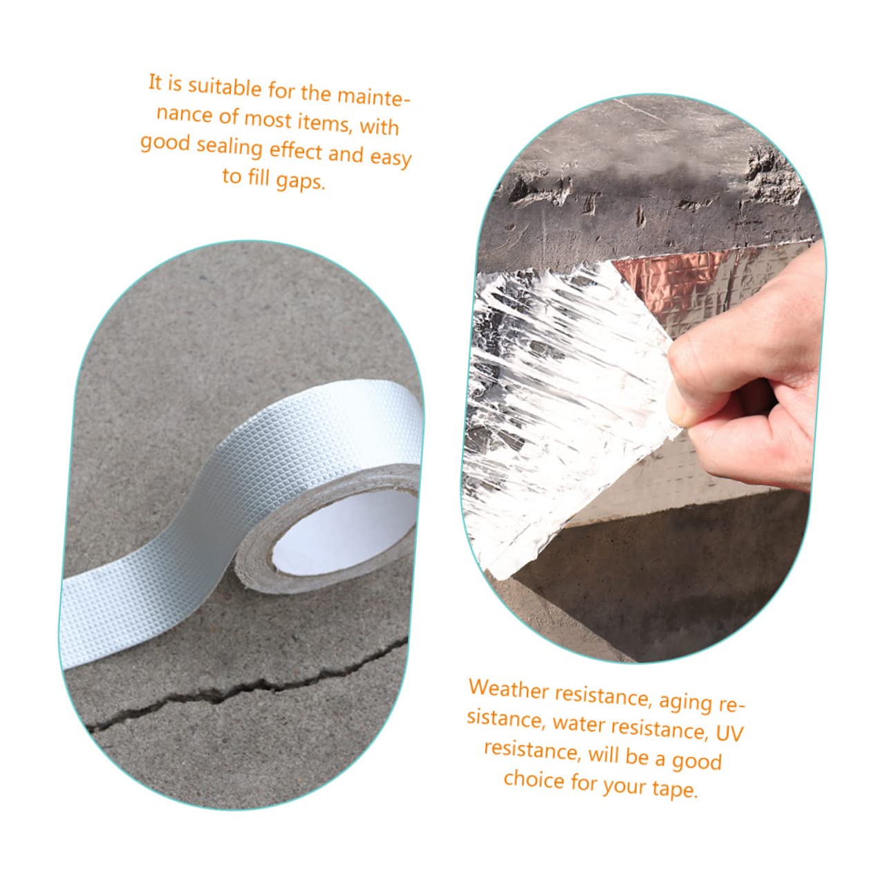 MUSISALY Roof Patching Tape Butyl Waterproof Tape Leak Repair 2pcs Easy Application
