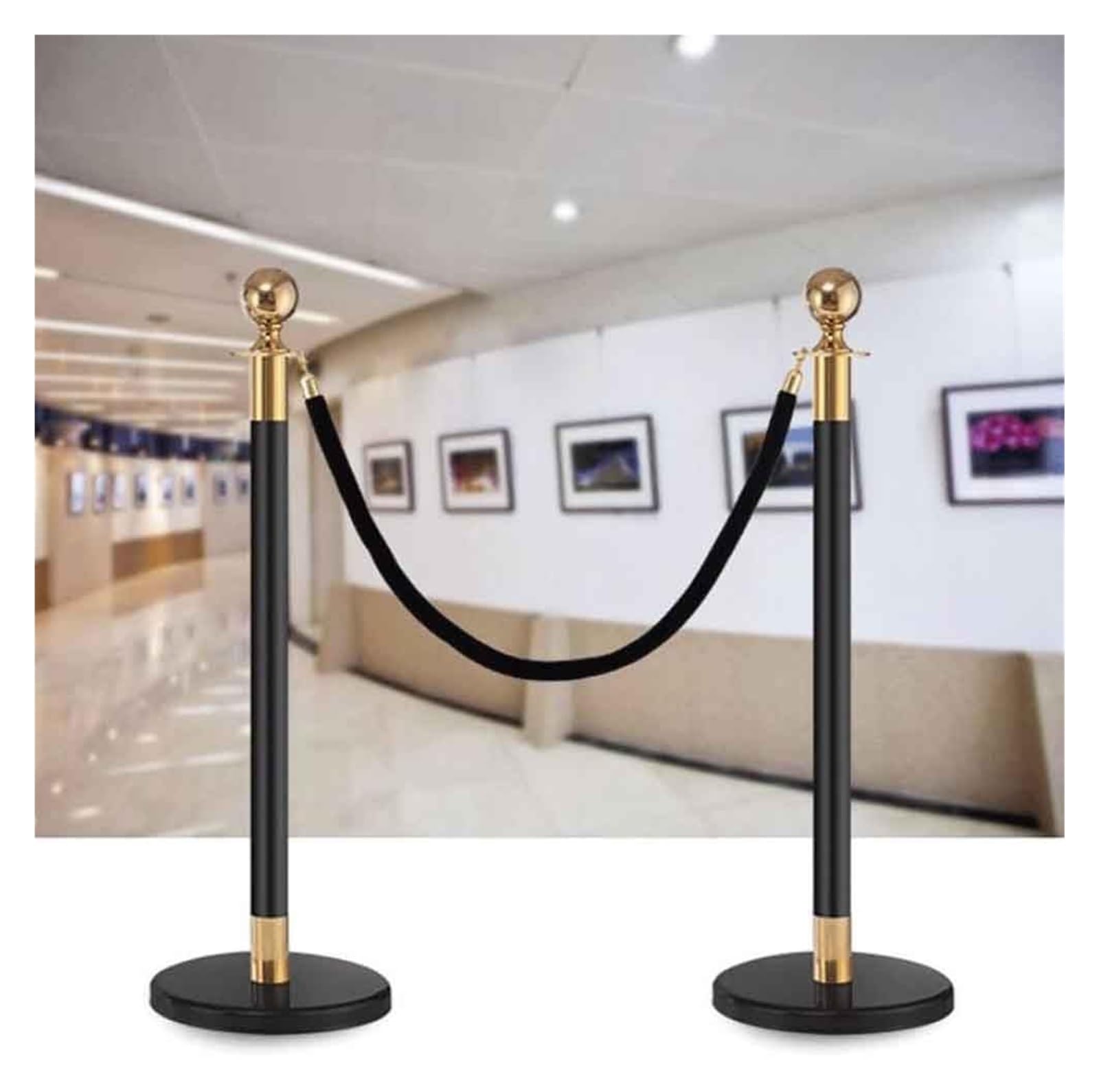ZCXMNL Stanchions Crowd Control Barriers, Red Carpet Ropes And Stanchion Posts Queue Line Rope For Theater Hotels Concert Museums