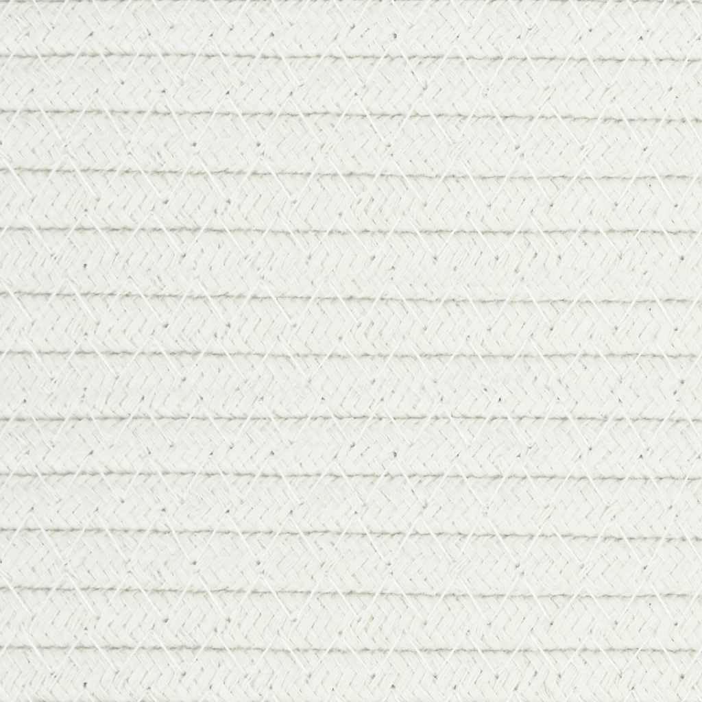 Baumwoll-Aufbewahrungskorb Braun Weiß Ø49x65 cm faltbar mit Griffen für Kleidung Decken platzsparend langlebig atmungsaktiv
