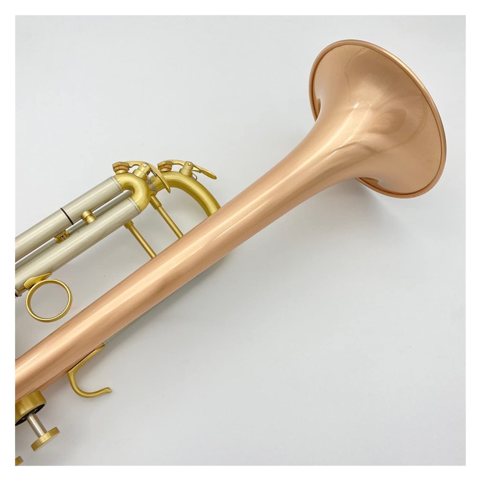 Trompetas para Estudiantes Principiantes Trompeta Instrumento Musical Bronce Fosforado Cepillado Amplifica La Calidad Y La Trompeta Gruesa