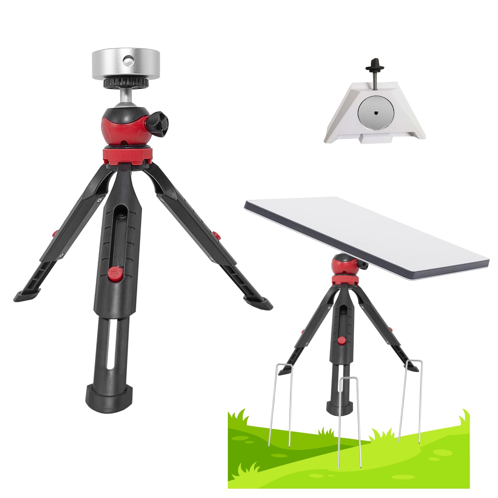 Starlink Mini Table Tripod Mount Set,Portable Star Link Mini Support Solution with Aluminum Alloy 1/4"-20 Threaded Adapter for Tripods,Fixing Clamp,