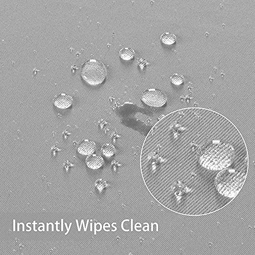 Image of Obstal 210GSM Rectangle Table Cloth, Silver, 70 x 90 Inch | Heavy Duty Water Proof Microfiber Tablecloth, Decorative Fabric Table Cover for Outdoor and Indoor Use