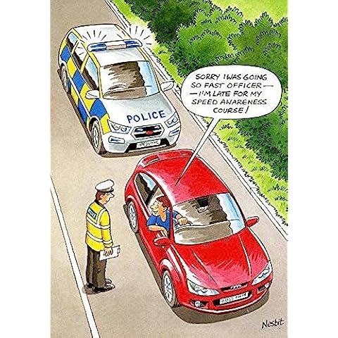 Humorous Birthday Card - Speed Awareness Course Cover