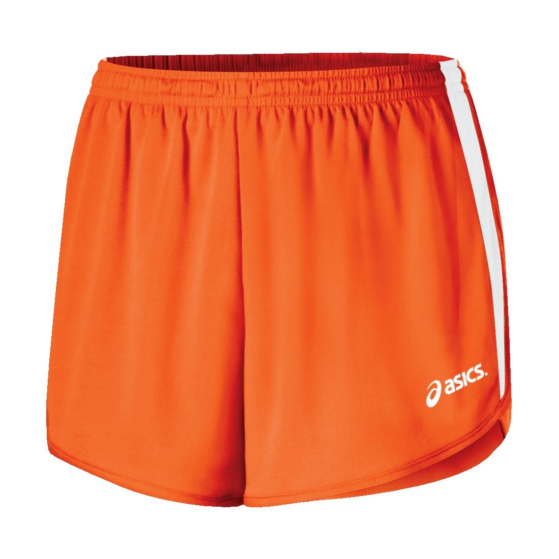 ASICS Womens Medley 1/2 Split Short, Color:Orange/White, XL