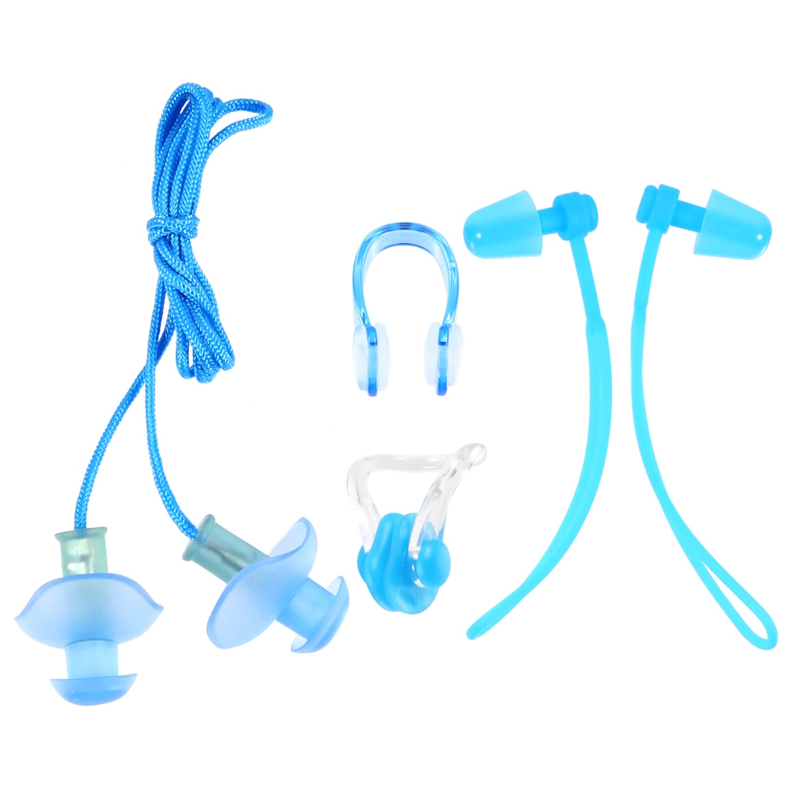 DECHOUS 4pcs Nose Clip Set Lightweight Swimming Protection Kit for Adults Durable Material with Storage Box Comfortable Fit for Pool and Water Activities