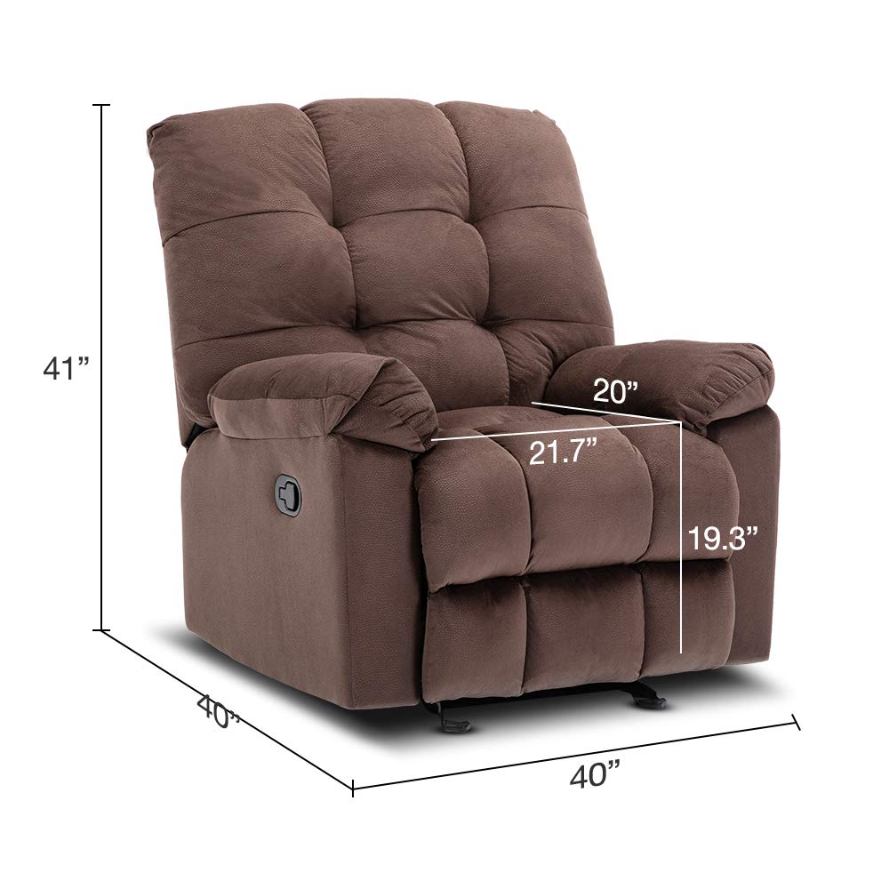 Rocker Recliner Chair Overstuffed Recliner Chair Fabric Reclining