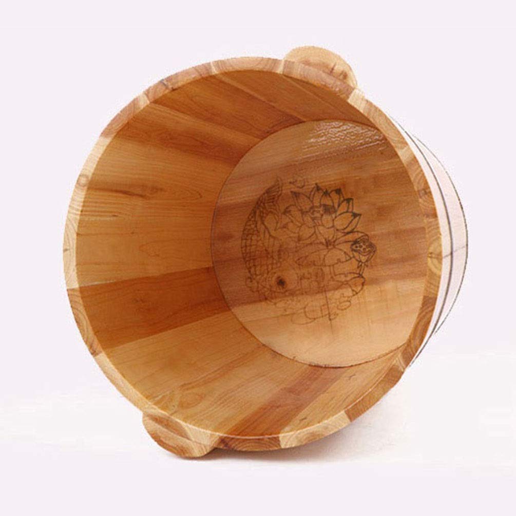 Vasca per pediluvio in legno con vasca grande per pediluvio, secchio per pediluvio in materiale spesso, vasca per pediluvio per ammollo dei piedi, vasca per pediluvio rilassante. (Dimensioni: A)
