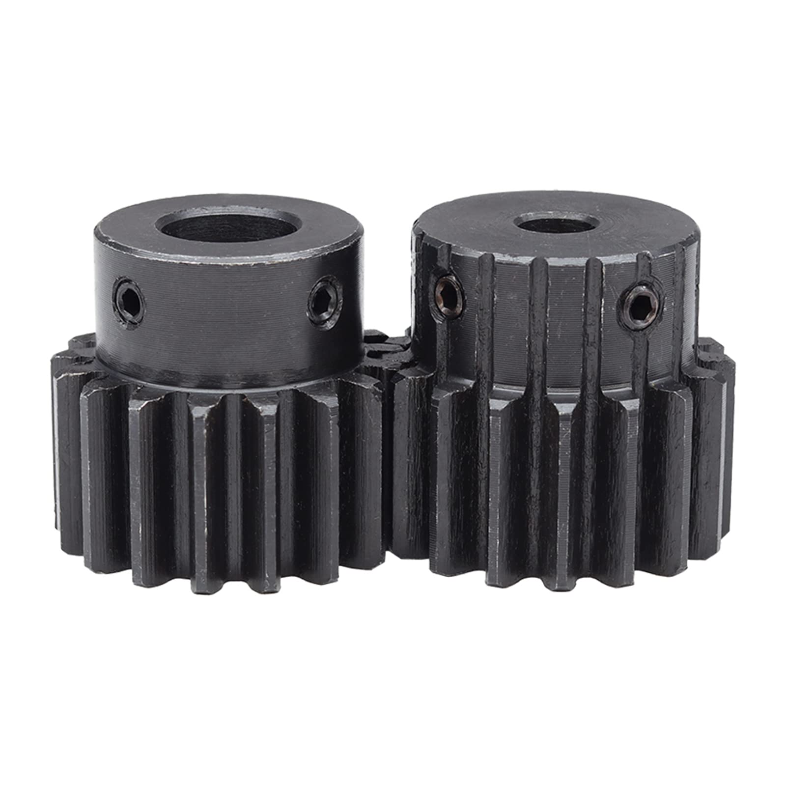 Juego de engranajes de piñón, 1 pieza, 2 módulos, 18/19 dientes, engranaje recto de acero al carbono con plataforma escalonada, engranajes rectos de transmisión de potencia for cremalleras, 2 módulos