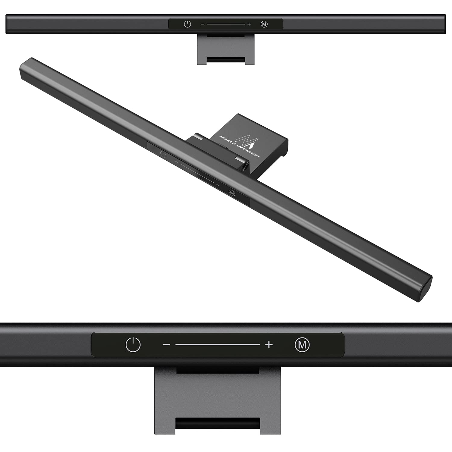 Maclean MCE620 Lampe de moniteur LED 5 W Luminosité et température de couleur réglables Lampe de bureau USB Type-C 5 V