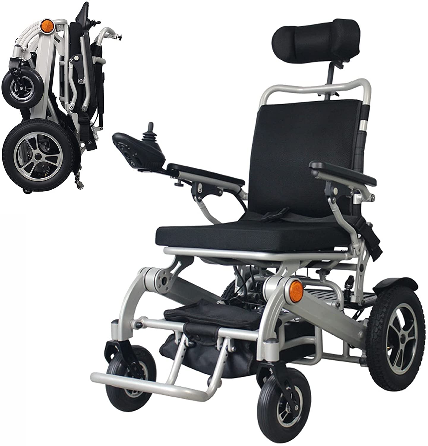 Buy Deluxe Electric Wheelchair Motorized Foldable, Dual 500W Motors