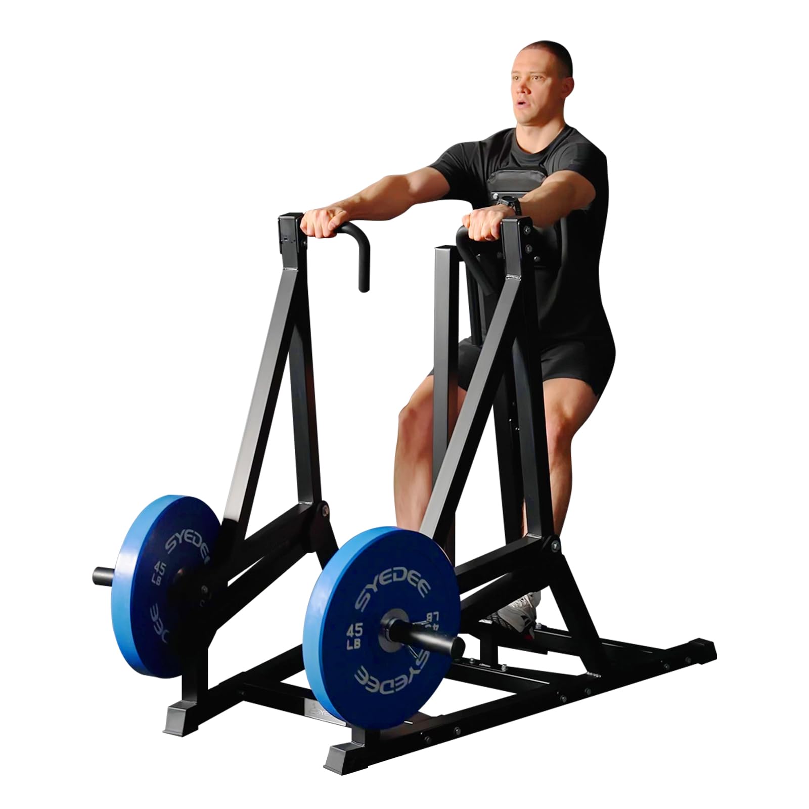 Seated Row Machine, Plate Loaded Back Machines Home Gym Back Row Machine, Leverage Row Machine with Independent Arms & Multi Grips, LAT Machine for Home Gym and Commercial