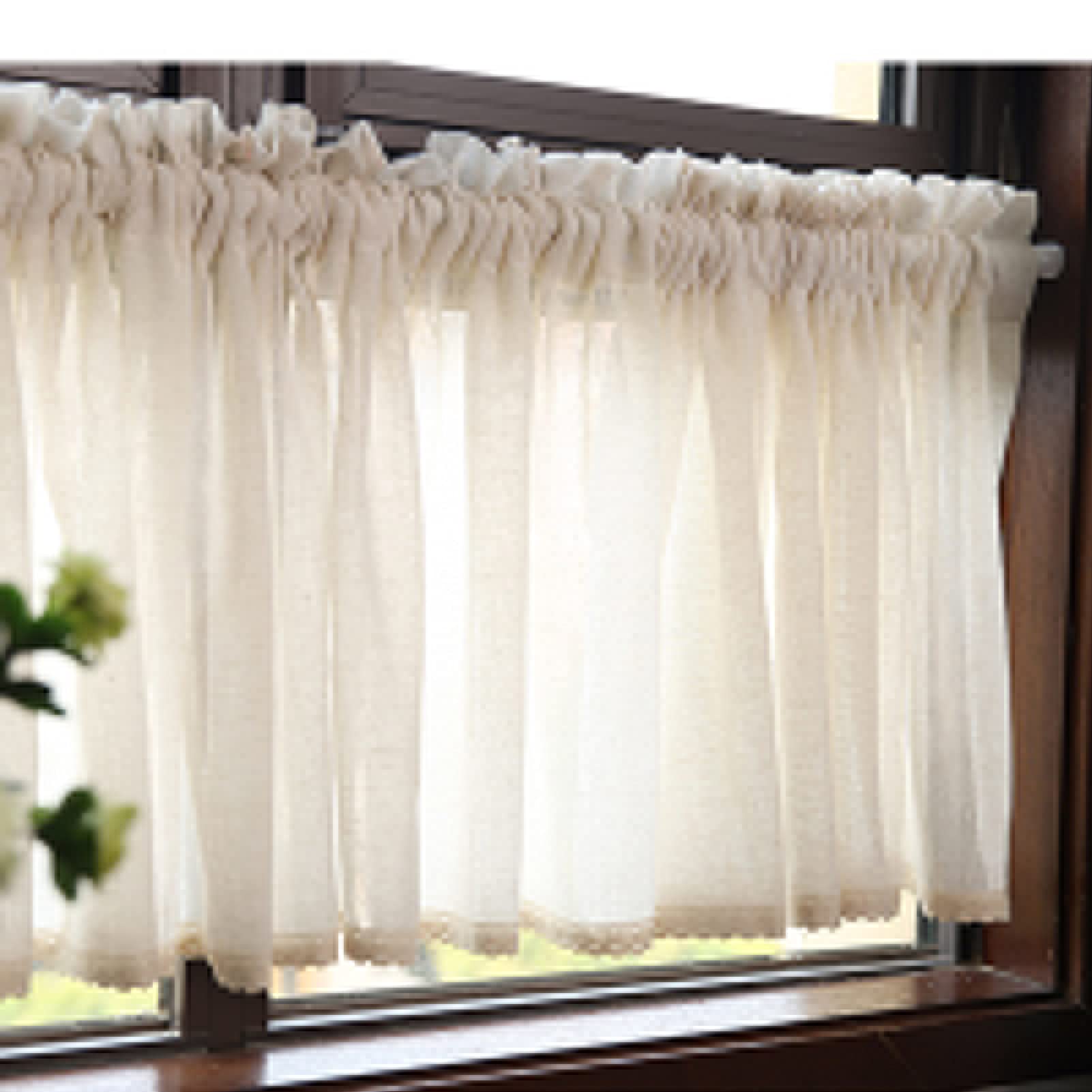 Cortinas de cocina de diseño multicapa y estilo rural de 40x270 cm