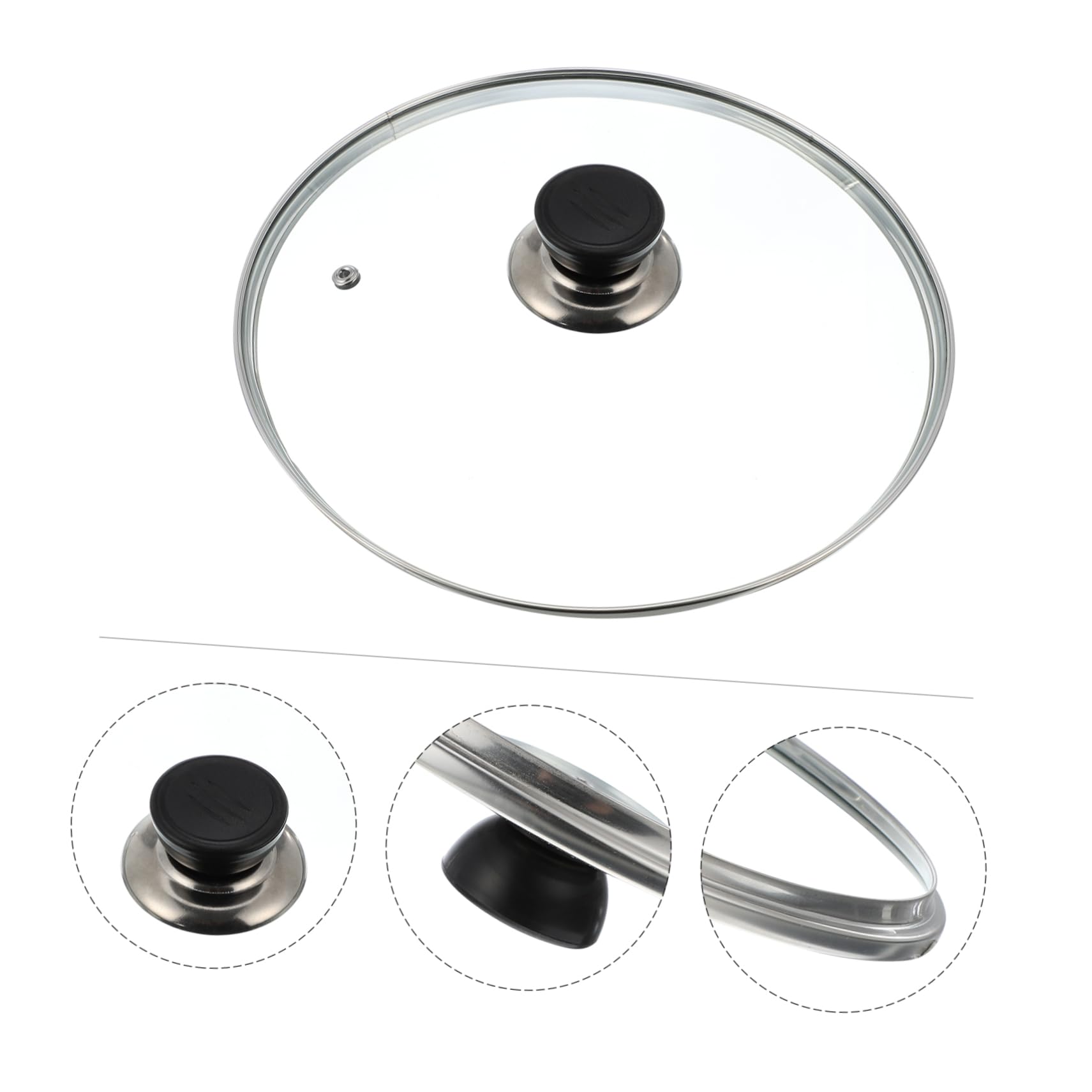 Coperchio Rotondo in Vetro Temperato 1 Pezzo Bordo