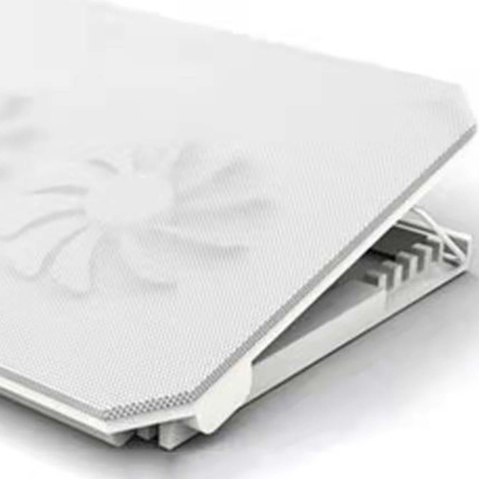 Refrigerador para Portátil, Ventilador, Soporte de Refrigeración, 2 Puertos USB, Accesorios, Portátil, Ergonómico, Multiusos, para Oficina en Casa, Ve, Blanco
