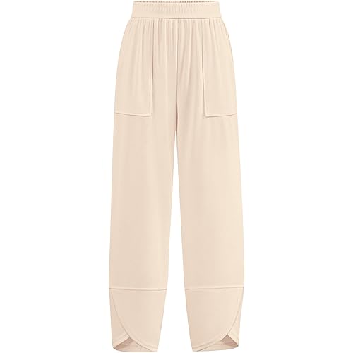 BTFBM Women's Wide Leg Palazzo Harem Pants Casual Loose Elastic Waist Sweatpants 2024 Fall Baggy Long Trousers Pockets