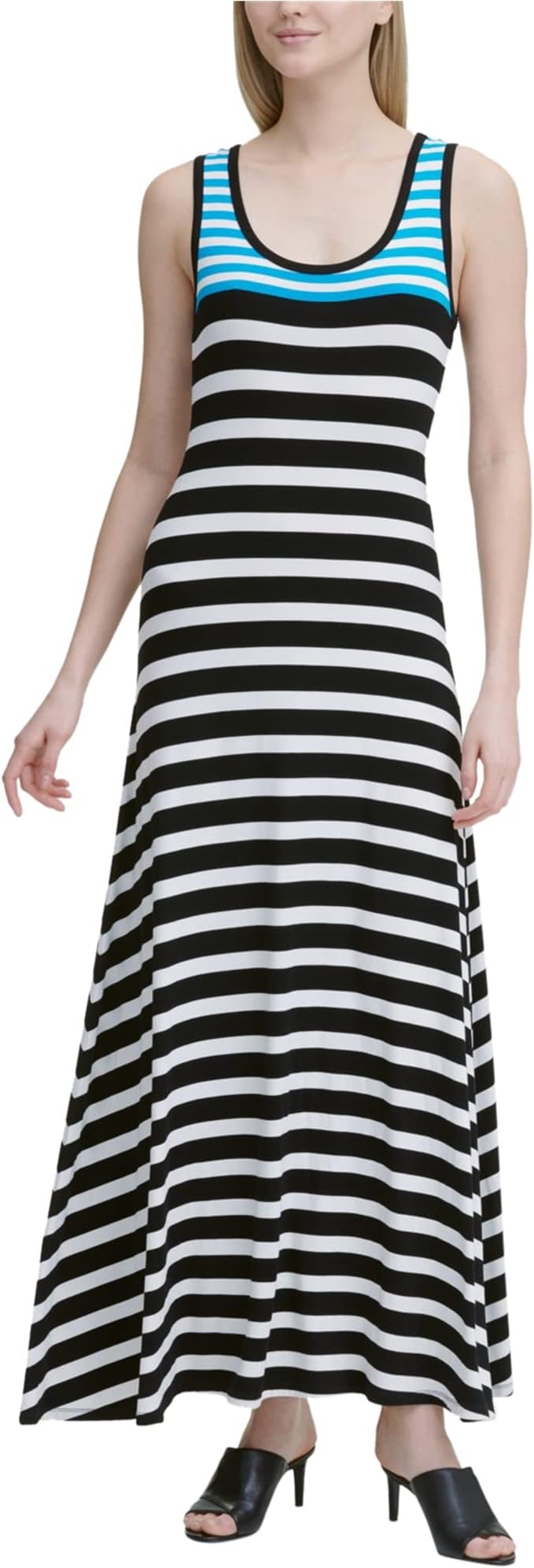 calvin klein shadow stripe maxi dress