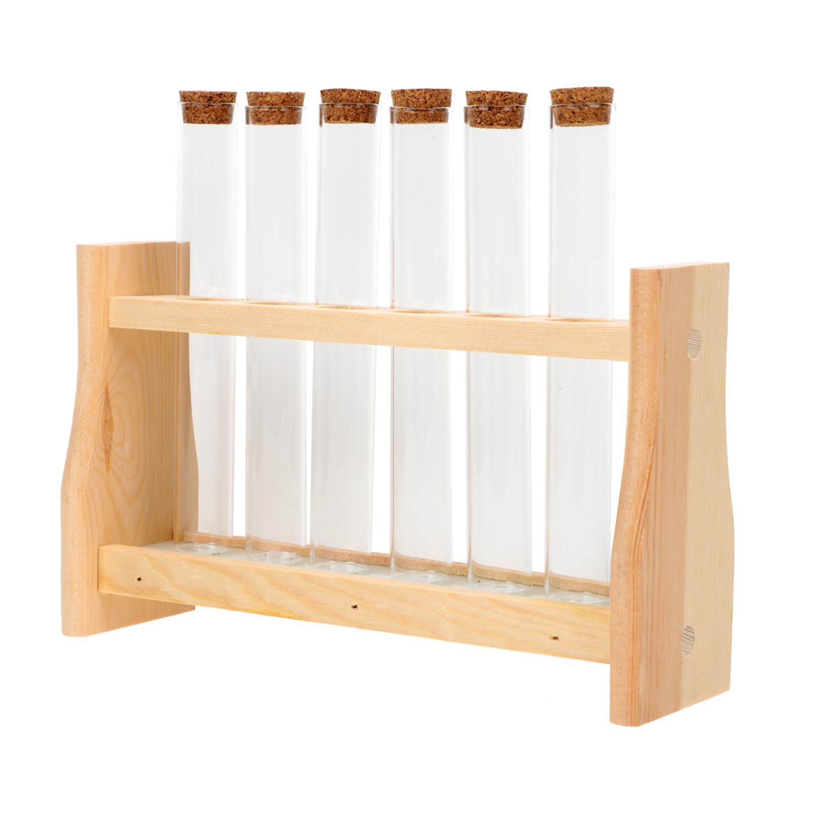 HAWILLOSCH 1Set Test Tube Rack for Essential Oils and Perfumes Test Tube Holder with Stoppers and Stable Design for Lab and Home Use