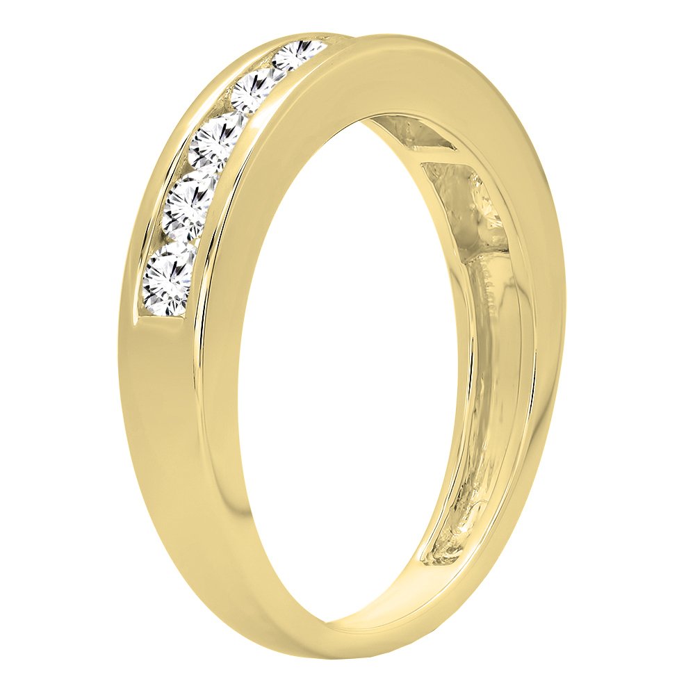 DazzlingRock Collection 10 quilates oro amarillo redonda H-I Diamante cultivado en laboratorio