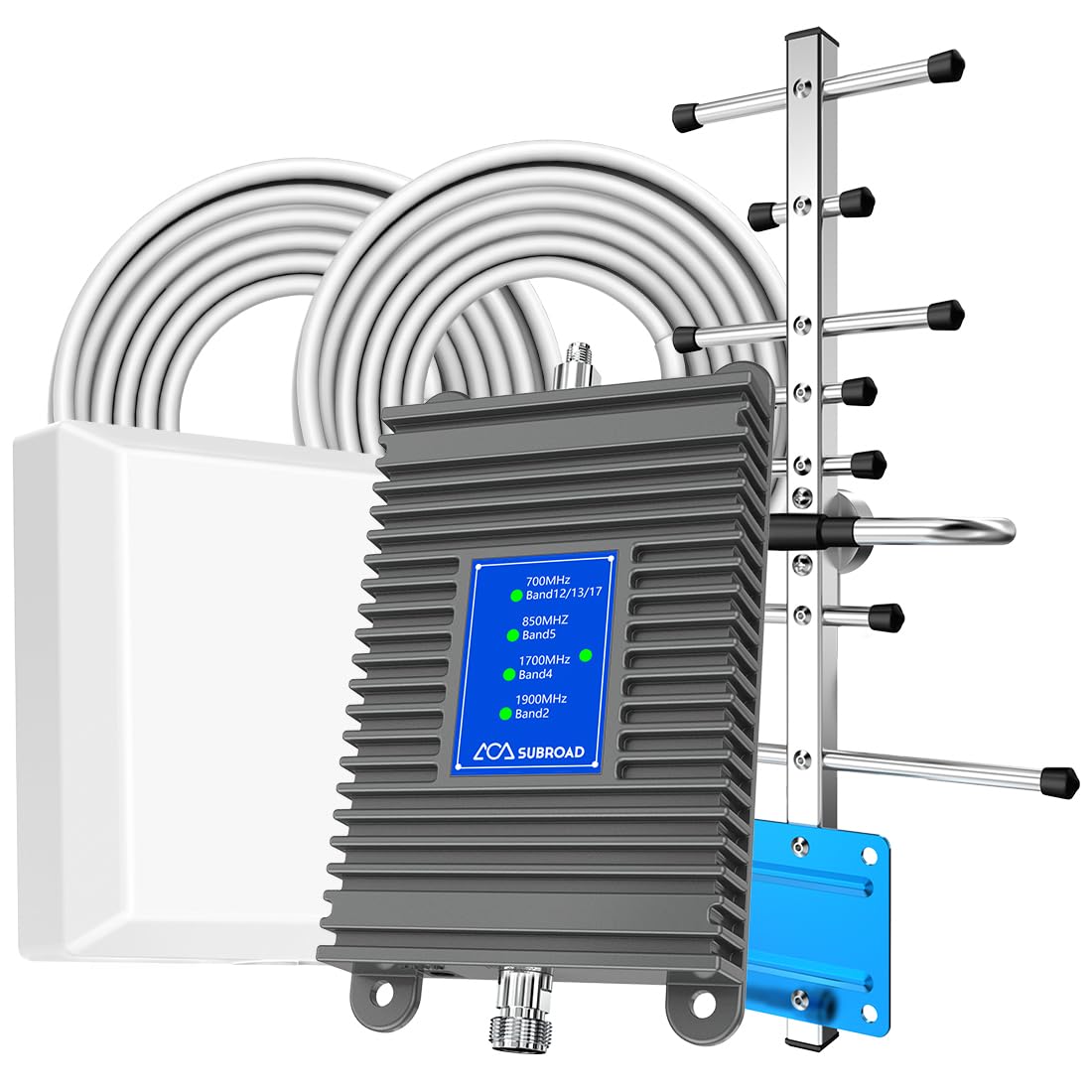 Cell Phone Signal Booster for Home Cell Repeater Boost Up to 5,000 Sq Ft 5G 4G LTE 3G 2G Call/Data Signal with All U.S. Carriers Verizon AT&T T-Mobile & More Working Band 13/12/17/5/4/2/25