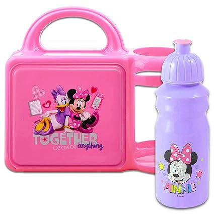 UPD Zak MMOYG521 Minnie Mouse Combo Lunch Box with Water Bottle, Small, Multi
