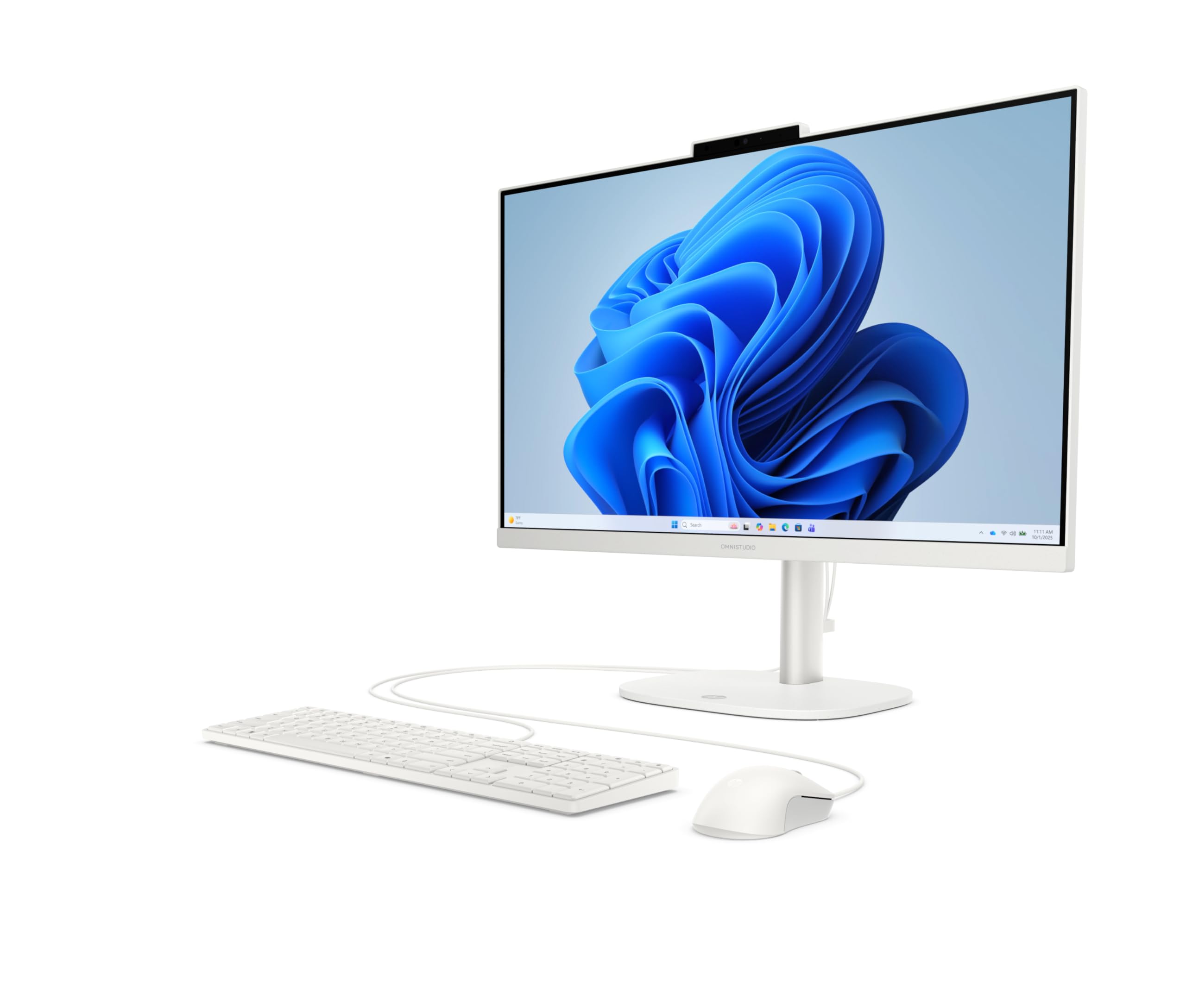 HP OmniStudio 24-cv0217ng All-in-One KI PC, 23,8 Zoll Entspiegeltes FHD IPS Display, AMD Ryzen 5, 16 GB LPDDR5x, 512 GB SSD, AMD Radeon Grafik, Windows 11 Home, QWERTZ Tastatur, Cotton White