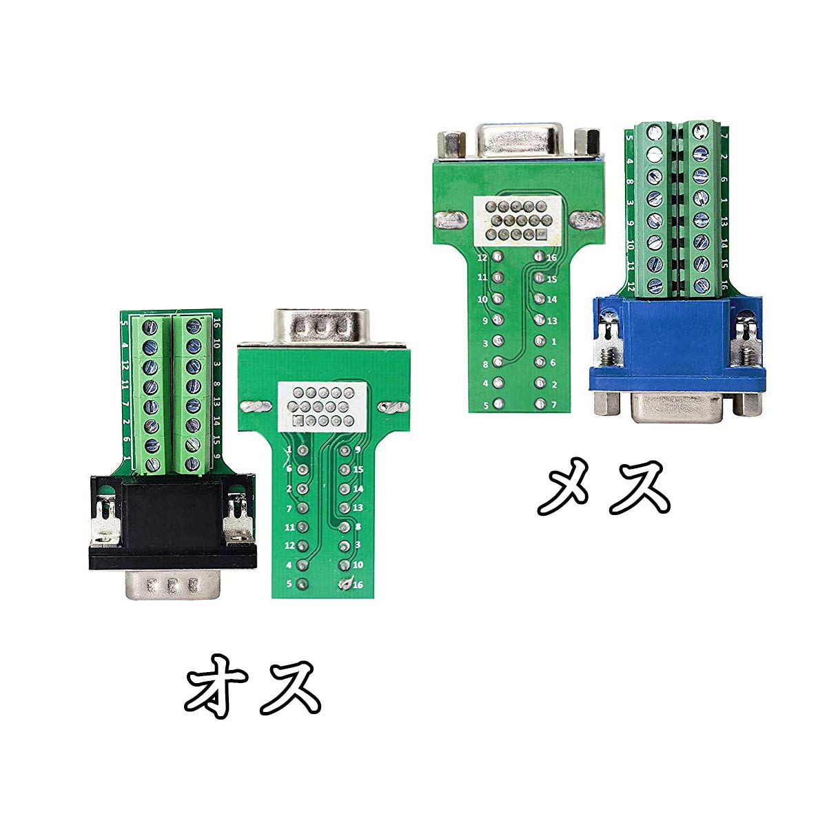 Amazon | CERRXIAN DB15 3 + 9 D-SUB VGAメス3行15ピンコネクタ