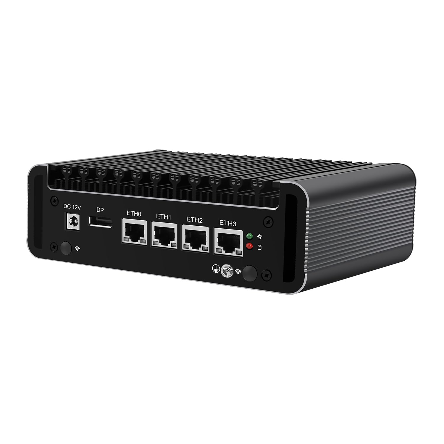 Micro Firewall Appliance, Mini PC, PFSense, Mikrotik, OPNsense, VPN, Router PC, Celeron J4125, RJ21, AES-NI, 4 x 2.5GbE I226-V, DP, HDMI, Console, 0 RAM, 0 Storage, Barebone No System