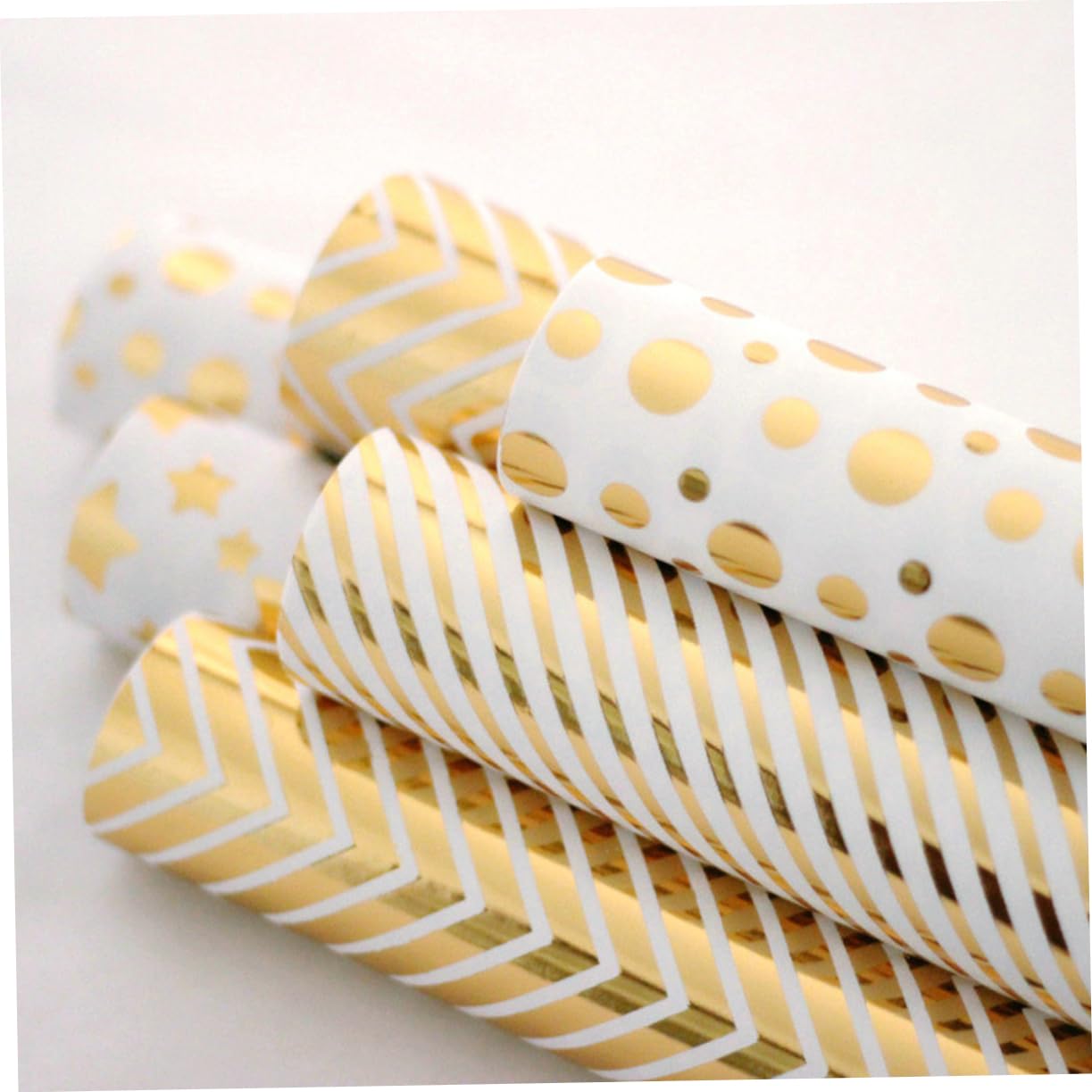 FOMIYES 12 Stk goldenes Geschenkpapier Packpapier scrapbook weihnachtse stamps geschenpapier Geschenkpapier für Weihnachten Hochzeitspapier Weihnachtspapier, Kraftpapier Streifen