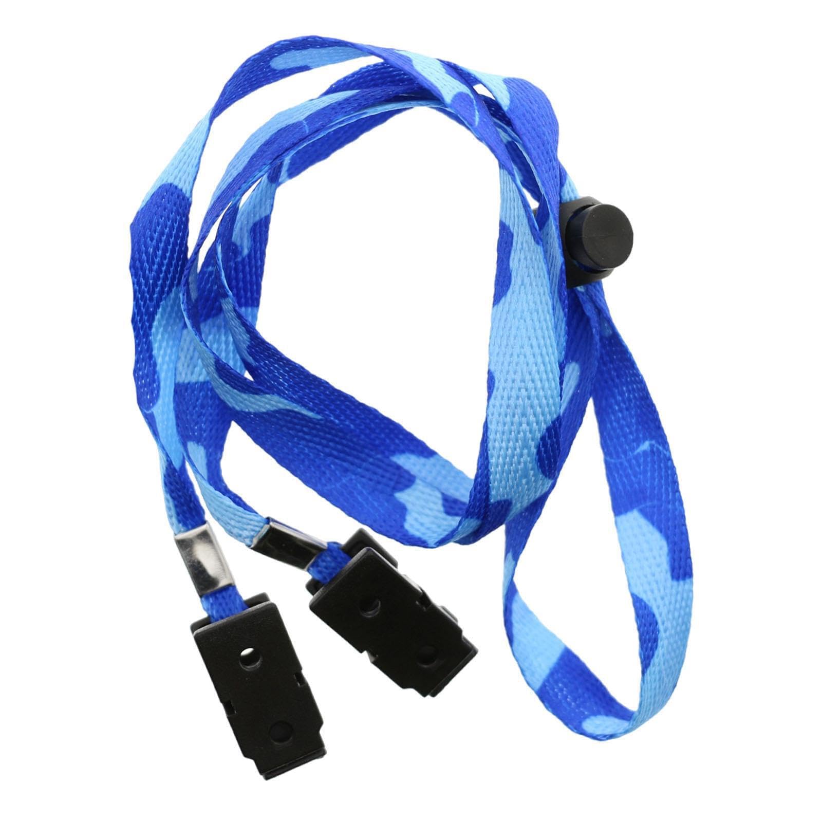 YIXANNX Bib Holder Clip Napkin Lanyard Neck Strap Kids Fun And Engaging Way To Children Clean During Family Restaurant Feasts Lanyard Clip Dining Clothing, Blue, 10x820mm