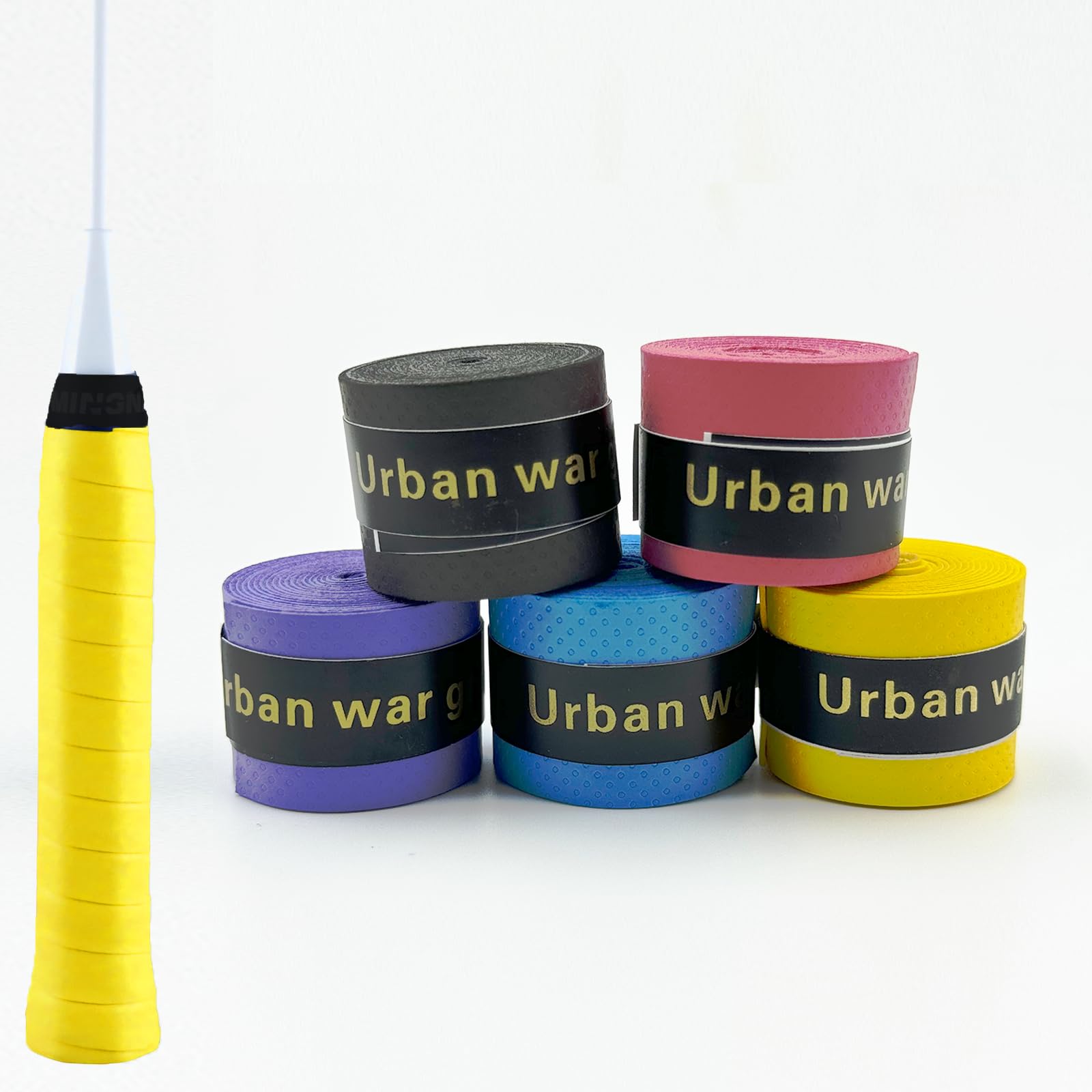 Grip Padel,5pcs Accesorios para Raquetas Mano Gel Banda Antideslizante Espesor Adhesivo Puede Ser Utilizado para Protector Pala De Padel CañAs De Pescar Overgrip Tenis Cinta De Raqueta