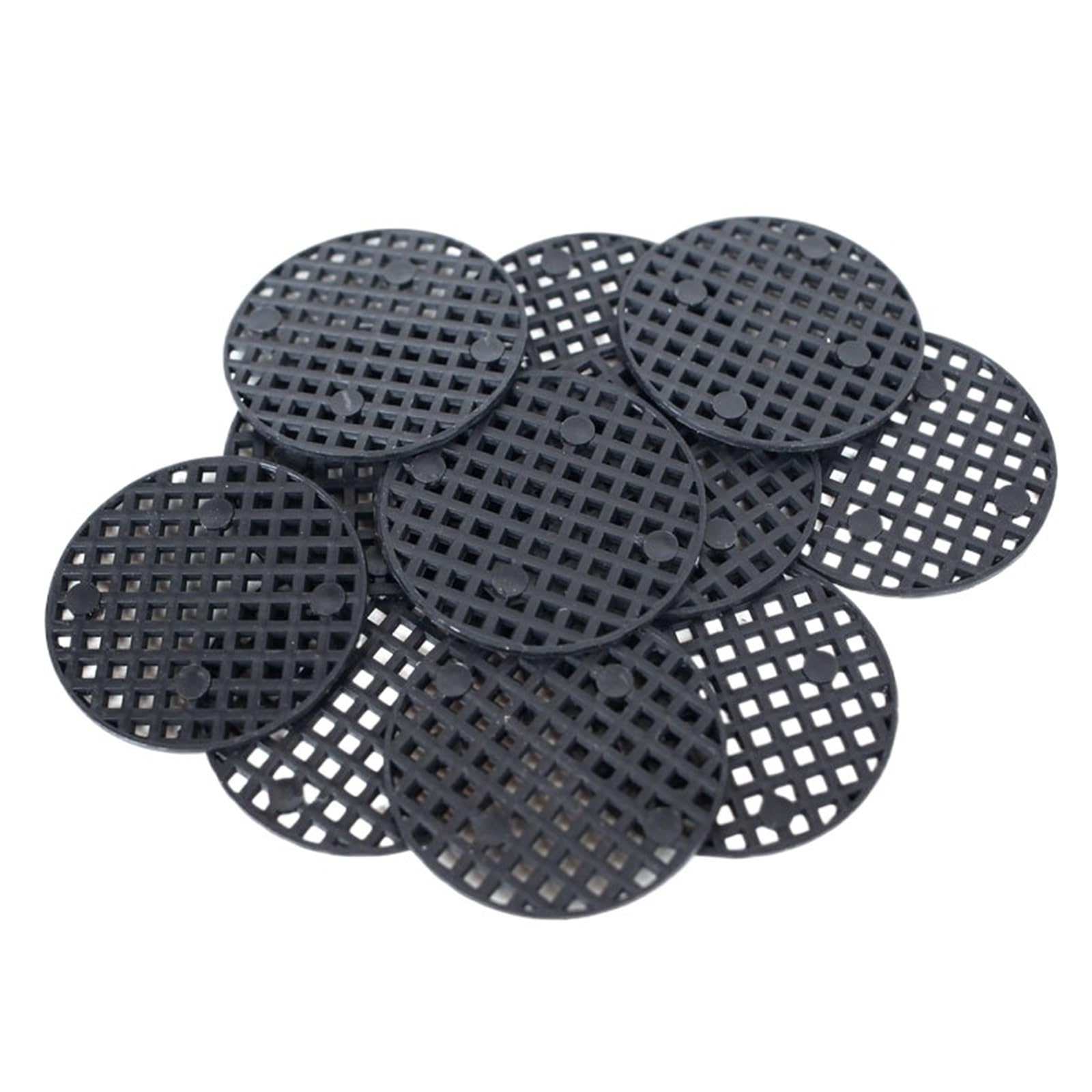 XIUsheUA Pot Bottom Grid Mat 100PCS Flower Pot Hole Mesh Pad Round Bonsai Planter Bottom Grid Mat Drainage Netting Plant Ventilation Trays Garden Supplies for Gardening(7.5cm)