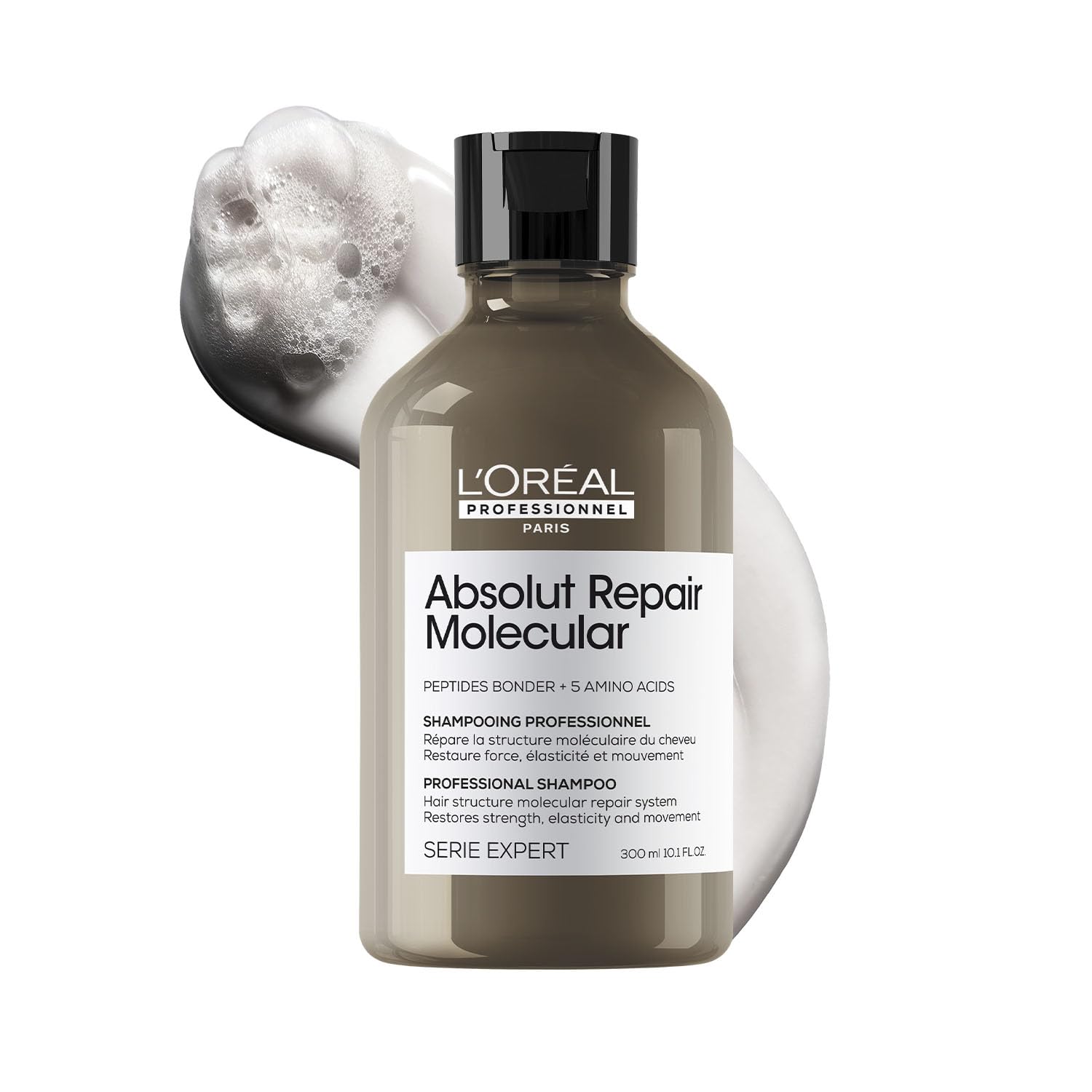 L'Oréal Professionnel Absolut Repair Molecular Sulfate-Free Deep Repairing Shampoo for Damaged Hair - 300 ml | Repairs Very Damaged Hair and Restores Strength With 2% Peptides Bonder & 5 Amino Acids-image-13