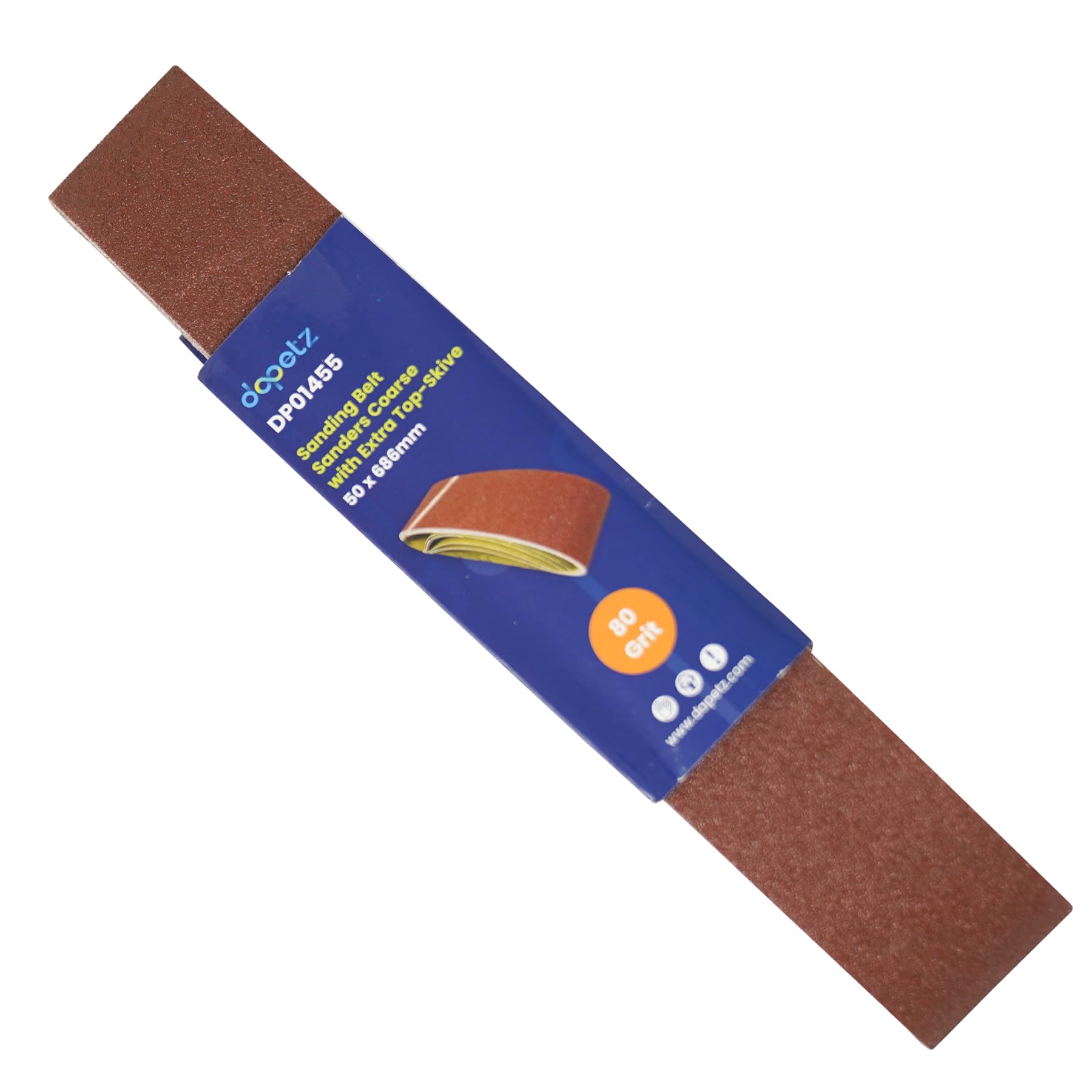 Dapetz ® Sanding Belts 50 X 686Mm Aluminium Oxide Abrasive Fabric 80 Grits For Power Belt Sander Grinding Polishing Sharpening Derusting Paint Varnish 5Pcs