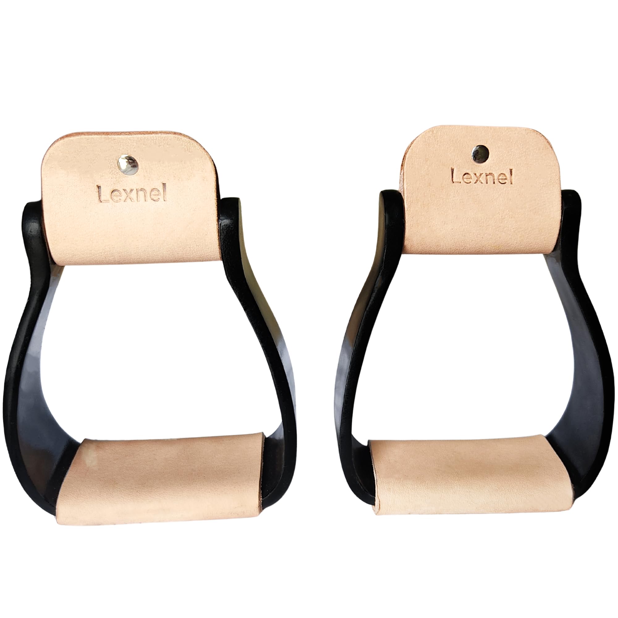 LEXNEL Engraved Western Show Stirrups - Aluminum Horse Riding Stirrups for Saddle & Equestrian Tack - Image 3