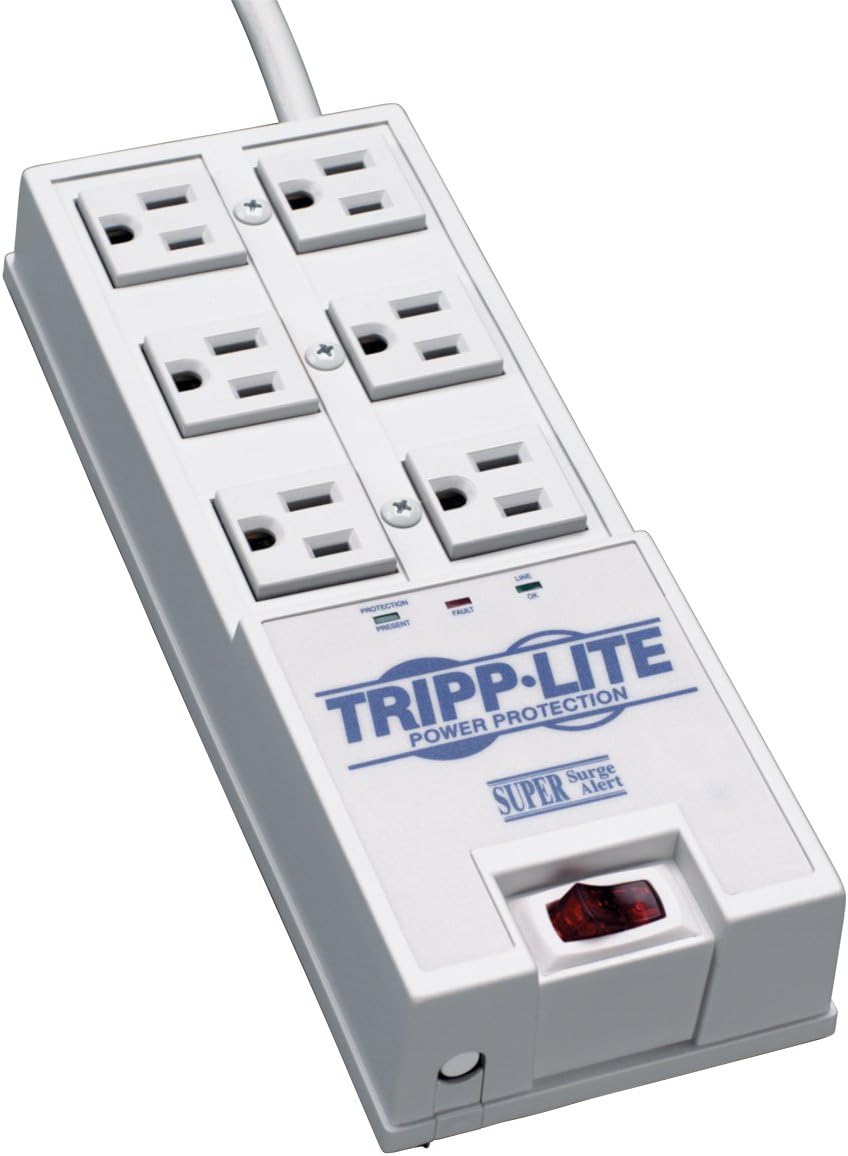 Tripp Lite TR-6 Protect It! 6-Outlet Super Surge Alert Protector, 6-Foot Cord Length (2,420 Joules)